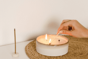 cleaning house candles