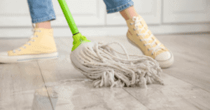 mopping floor
