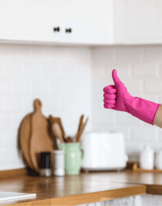Thumbs up cleaning